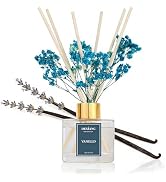 Reed Diffuser Set,3.38 fl oz (100 ml) - Vanilla Oil Diffusers with 6 Reed Sticks for Bathroom She...