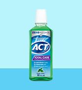 ACT Total Care Zero Alcohol Anticavity Fluoride Mouthwash 18 fl. oz. Kills Bad Breath Germs, Fres...