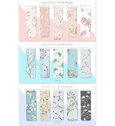15 Pieces Bookmarks, Magnetic Bookmarks for Women, Page Markers for Students Teachers Reading (Fl...