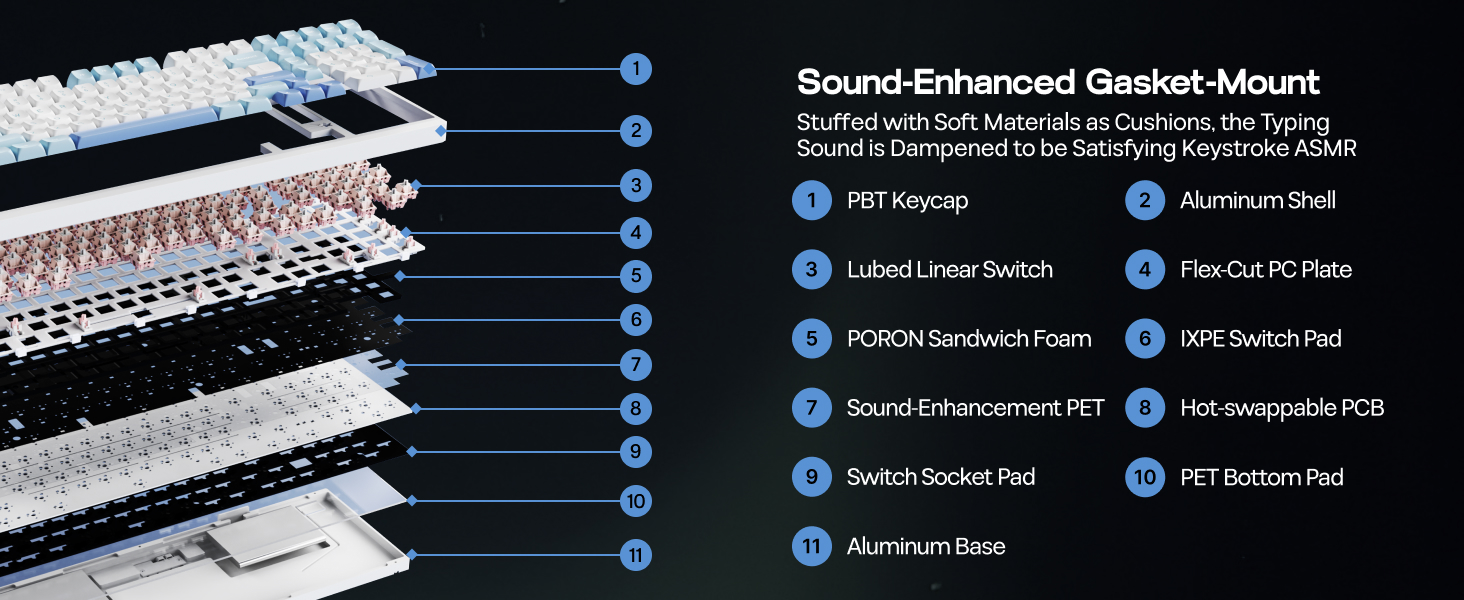 Galaxy100 wireless gaming keyboard