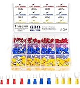 Tnisesm 610Pcs M4/M5/M6/M8 Fork Spade Connector Quick Splice Crimp Terminals Insulated Automotive...