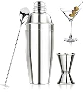 Ohtomber 24OZ Cocktail Shaker Set - Cocktail Bar Martini Drink Shaker Set with Strainer, Stainles...