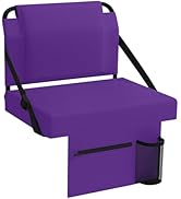 janiry Stadium Seat for Bleachers with Back Support,Portable Bleacher Chairs with Back and Cushio...
