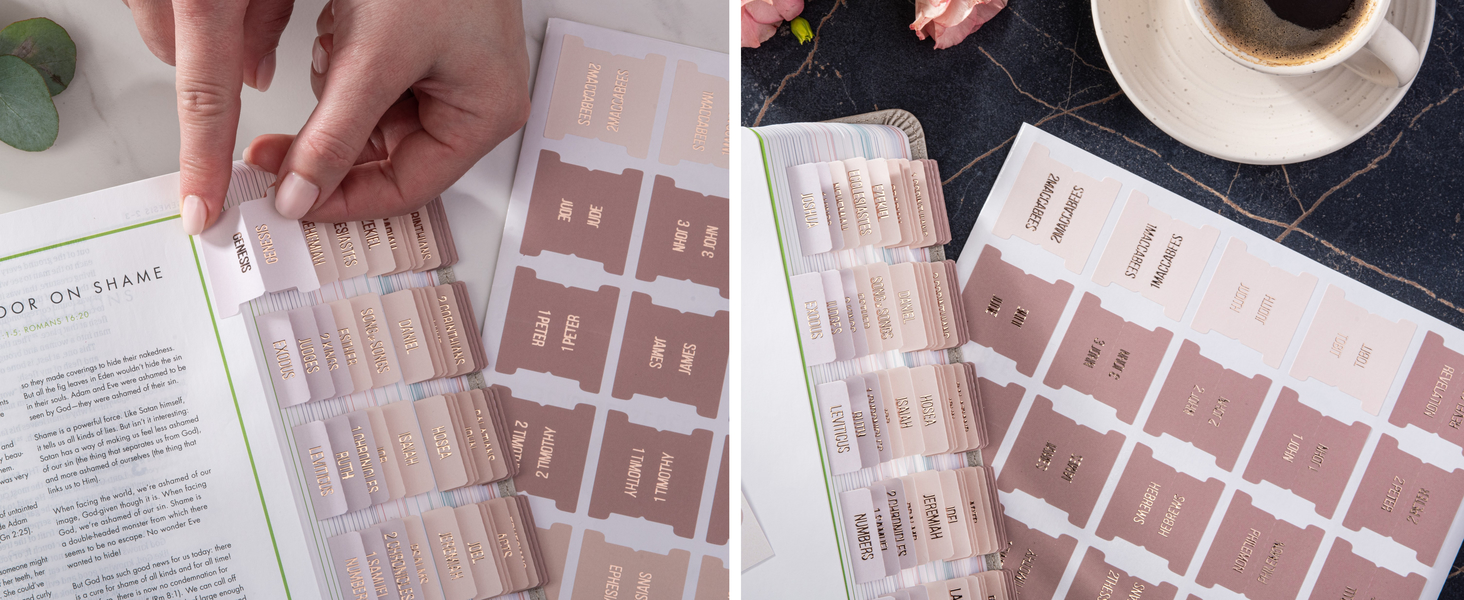 DiverseBee Gold Foil Bible Tabs