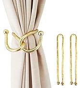 KXLIFE Curtain Tiebacks Clips, Decorative Drapes Holdbacks, Handmade Metal Rope Tiebacks, Creativ...
