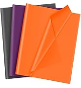 30 Sheets Black Orange Purple Tissue Paper for Packaging Gift Bags Decoration, Gift Wrap Tissue P...