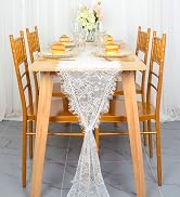 Pardecor Lace Tablecloth Rectangle 60x120 White Lace Table Clothes Eyelash Vintage Tea Party Tabl...