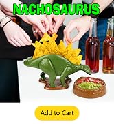Funwares Original Nachosaurus Snack and Dip Set, Dinosaur Nacho Holder
