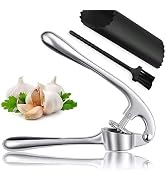Garlic Press Garlic Mincer Tool, Dishwasher Safe & Rust Proof - Easy-Squeeze, Easy-Clean, Ergonom...