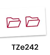 Brother Genuine P-touch TZe242 Label Tape in cardboard pack: Red on White 18mm
