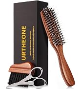 URTHEONE Boar & High-Low Nylon Pins Brush – Beard & Hair Grooming Gift | For men's hair and beard...