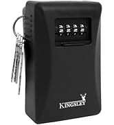 Kingsley Key Realtor Lock Box - Guard-a-Key: Secure Wall Mount, Weatherproof Design for Indoor an...
