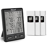 Geevon Indoor Outdoor Thermometer Wireless with 3 Remote Sensors, Digital Hygrometer Thermometer,...