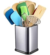 Evelots Stainless-Steel Kitchen Utensil Holder, Organizer, Silverware Caddy, Can Store up to 15 B...
