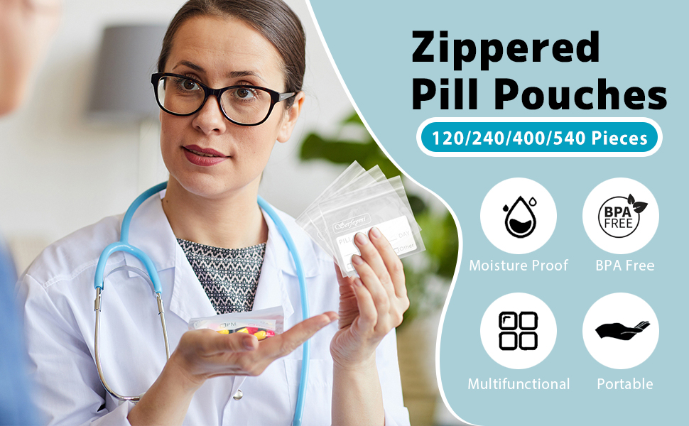 Zippered Pill Pouches