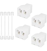 Lativu Phone Jack Splitter for Landline, RJ11 6P4C 3 Female Plug Phone Line Splitter, Two Way Tel...