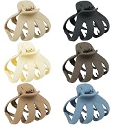 Big Claw Hair Clips for Thick Hair, 3.2" Matte Octopus Large Clips for Women and Girls, Strong Ho...