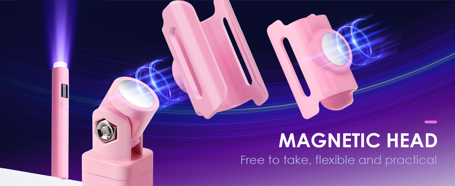 Pink Mini UV Light for Gel Nails, Handheld LED Nail Lamp