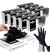 FINITEX - Black Nitrile Disposable Gloves, Exam Gloves, Powder-free, Latex-free, 3mil, Case of 10...
