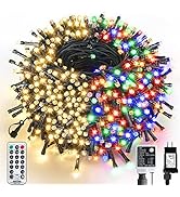 VTECHOLOGY 500 LED Dual Color Changing Christmas Tree Lights ,170ft Connectable Christmas Lights ...
