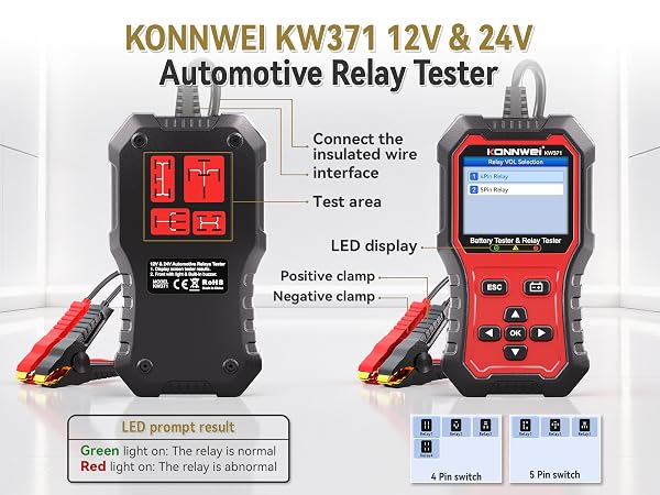 Battery Tester & Relay Tester 2 IN 1