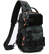 NEW VIEW Fishing Sling Tackle Bag – Compact & Waterproof Tackle Backpack with Molle Points, Porta...