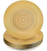 Hiceeden 12 Pack Gold Charger Plates for Dinner Plates, 13