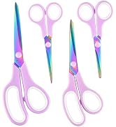 Rotbackmin Craft Scissors Set of 4, Sharp Stainless Stee Blades Titanium Coating, Scissors All Pu...