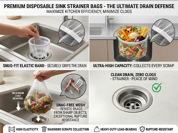 Disposable Drain Net for Kitchen Sink