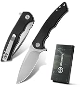 VIRENKNIFE Mini Pocket Knife for Men Women, 2.99" D2 Steel Blade G10 Handle Folding Knife with Po...