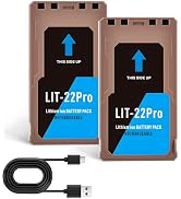Tectra 2-Pack Upgrade 7000mAh LIT-22 Rechargeable Lithium Battery for SPYPOINT Cellular Trail Cam...