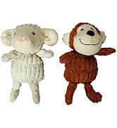 PetLike Squeaky Plush Dog Toys Durable Play, Funny Cute Dog Super Soft Stuffed Plush Toy Dog Chew...