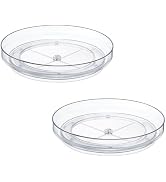 2 Pack 9 Inch Clear Acrylic Lazy Susan, Non-Skid Turntable Organizer for Cabinet, Kitchen, Pantry...