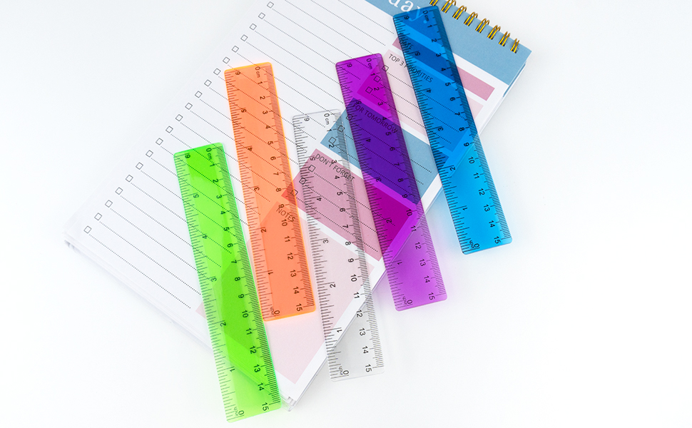 6" Plastic Color Rulers