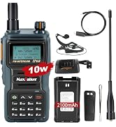 MaxTalker TK-W70 Ham Radio Long Range 10W, GMRS Handheld Radio with Programming Cable, Multi-Band...