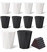 Krijuess 10Pack Office Trash Can with 375 Counts/ 25Rolls Trash Bags, 1.8 Gallons Small Trash Can...