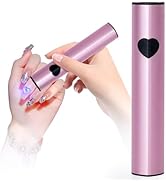 Linssy 10W Handheld UV Light for Gel Nails Mini Nail Lamp with USB Rechargeable Flash Cure Lamp A...