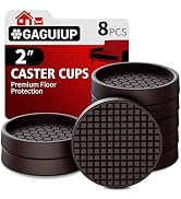 Non Slip Furniture Pads - 2" Anti Skid Caster Cups, 8PCS Round Furniture Coasters for Hardwood Fl...