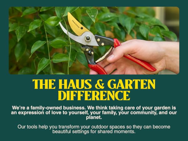 Heavy duty pruning shears for gardening designed to resist rust and last season after season