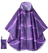 YOOTUKL Unisex Hooded Rain Poncho, Waterproof Raincoat Jacket with pocket for Adult, Rain Coat fo...
