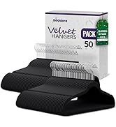 Velvet Hanger (Black, Pack of 50)