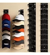 FRAWENLECO Hat Organizer for Baseball Caps, 2 Pack Wall-Mounted Cap Rack with Strong Adhesive & S...