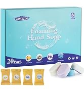 Zimwin 20 Pack Foaming Hand Soap Tablet Refills, 4 Scent, 12g Big Tablets, Makes 240 fl oz Soap T...