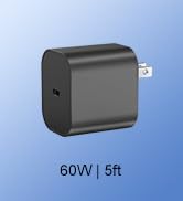 Charger for Nintendo Switch 2-20V 3A 60W AC Adapter Fast Charging with 5ft USB C Cable - Compatib...