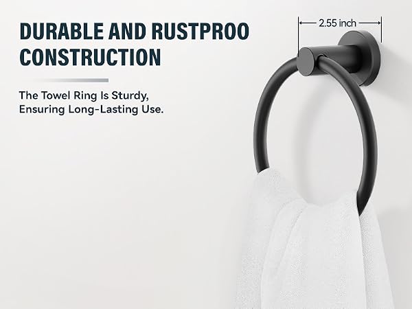 matte black towel ring