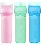 Cosywell 3 Pack Root Comb Applicator Bottle 6 Ounce Hair Oil Bottle Hair Dye Applicator Brush for...