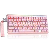 Aula Hero 75 HE Wireless Mechanical Keyboard,Tri-Mode BT 5.0/2.4GHz/USB-C Custom Creamy Keyboard,...