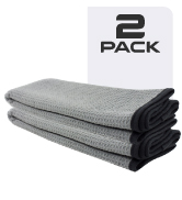 Zwipes Auto 879-2 Professional Microfiber Waffle Drying Towel, 25 in. x 36 in, 2-Pack
