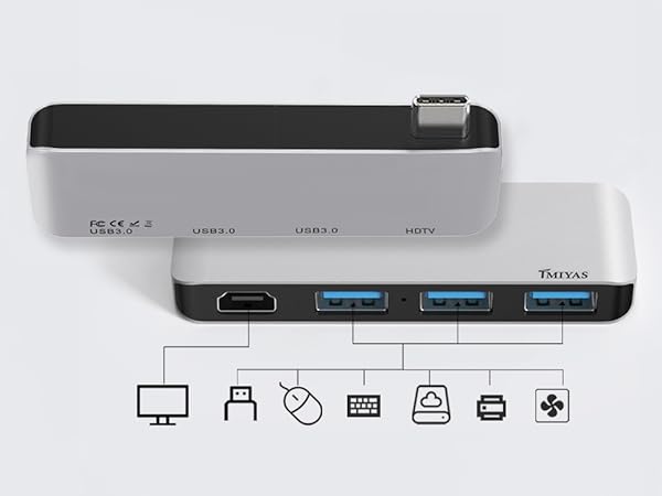 USB-C Multi-Port Adapter Ideal for MacBook Pro (2021-2019), Surface, and other USB-C laptops.
