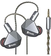 Hmusic IEM Earphones, Dual Magnetic Dynamic Drivers HiFi Stereo Sound in-Ear Monitors, Noise Isol...